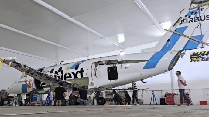 El Citation VII de Airbus Next en proceso de modificación.
