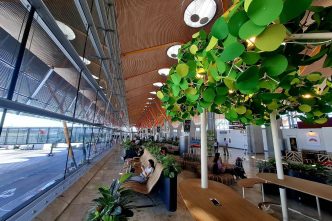 Nuevo mobiliario sostenible en varias zonas del embaque de la T1 y T4. del aeropuerto de Madrid-Barajas.