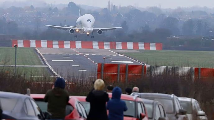 Último aterrizaje en Broughton del Beluga F-GSTF.