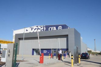 Edificio del CFA en el astillero de Navantia en Puerto Real.