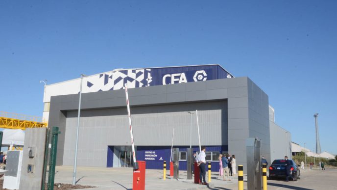 Edificio del CFA en el astillero de Navantia en Puerto Real.