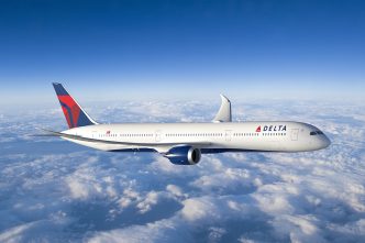 Boeing 787 con los colores de Delta.
