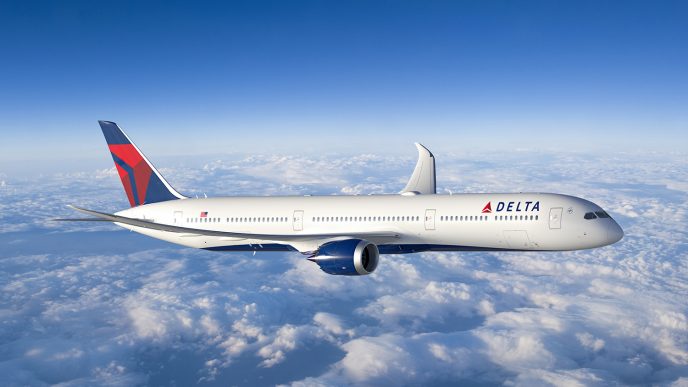 Boeing 787 con los colores de Delta.