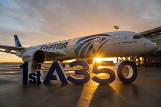 Egyptair recibe su primer Airbus A350.