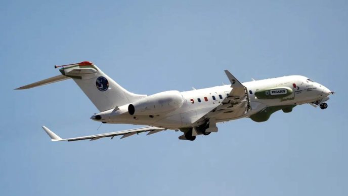 Pegasus, nuevo avión de inteligencia de señales de Alemania basado en el Bombardier Global 6000.