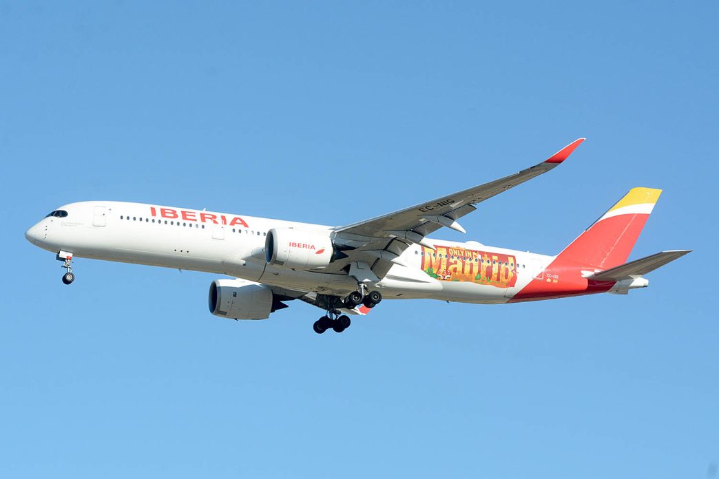 Airbus A350 de Iberia con el que en el verano de 2026 volará 23 veces a la semana entre Madrid y Buenos Aires.