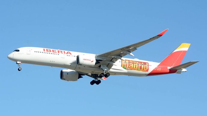 Airbus A350 de Iberia con el que en el verano de 2026 volará 23 veces a la semana entre Madrid y Buenos Aires.