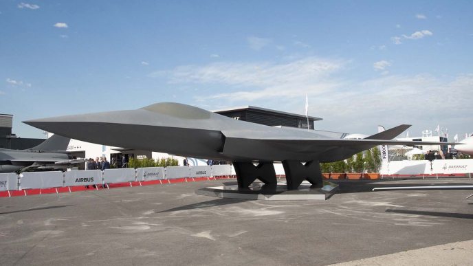 Modelo del FCAS presentado en el salón de Le Bourget.