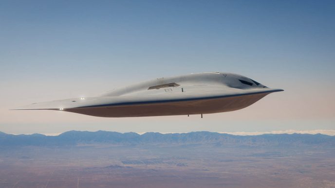 El segundo Northrop Grumman B-21 en vuelo.