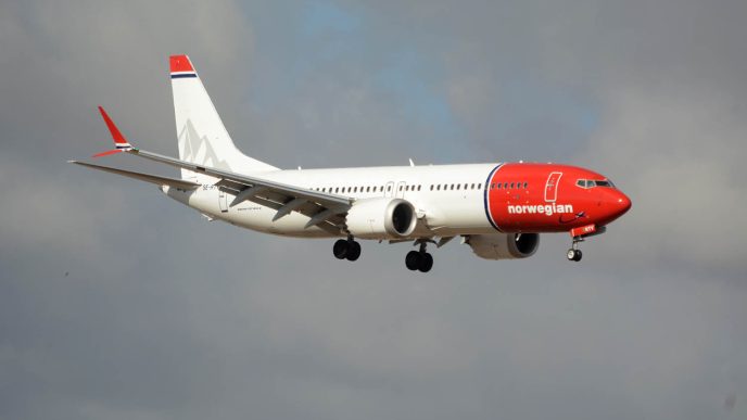 Boeing 737-8 de Norwegian.