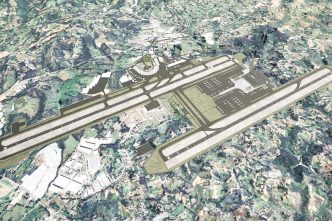 Aspecto que ofrecerá el aeropuerto de Rionegro en 2055.
