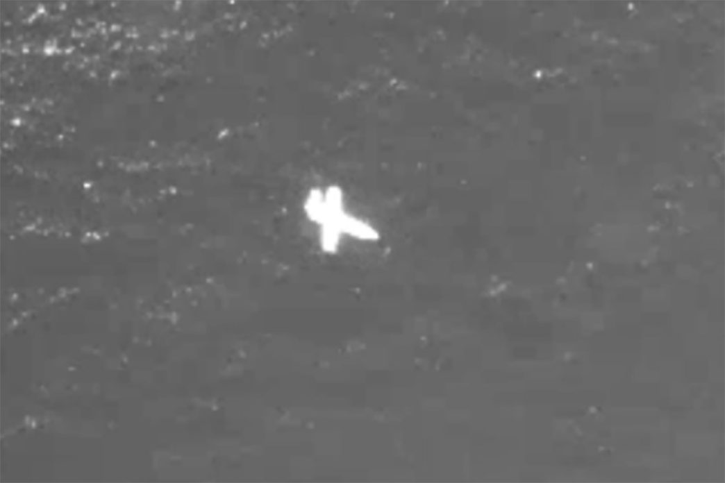 Una de las plataformas de vuelo usadas en las pruebas de SATNUS vista por los sensores de otra de ellas.