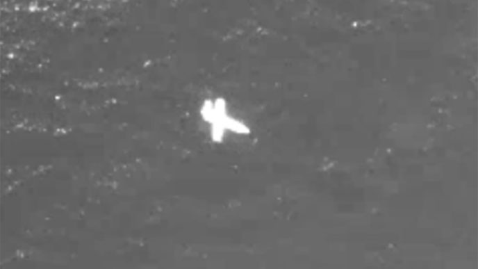 Una de las plataformas de vuelo usadas en las pruebas de SATNUS vista por los sensores de otra de ellas.