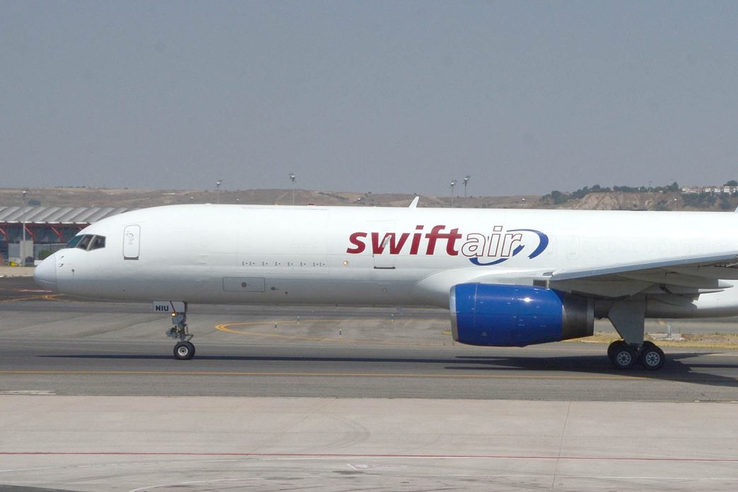 Boeing 757 de Swiftair, incorporado tras la compra de Cygnus Air.