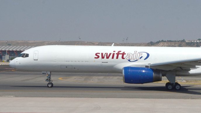 Boeing 757 de Swiftair, incorporado tras la compra de Cygnus Air.