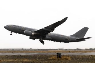 Despegue de Getafe del segundo Airbus A330 MRTT del Ejército del Aire y del Espacio en su vuelo de entrega.