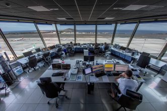 Torre de control del aeropuerto de Gran Canaria.