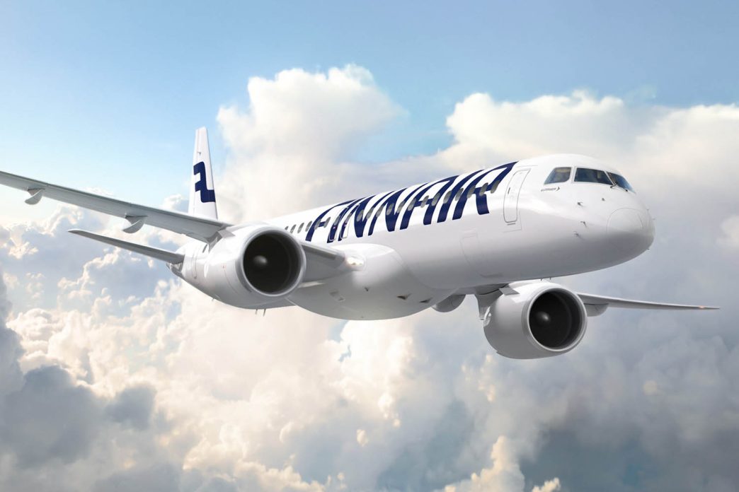 Embraer E195-E2 con colores de Finnair.