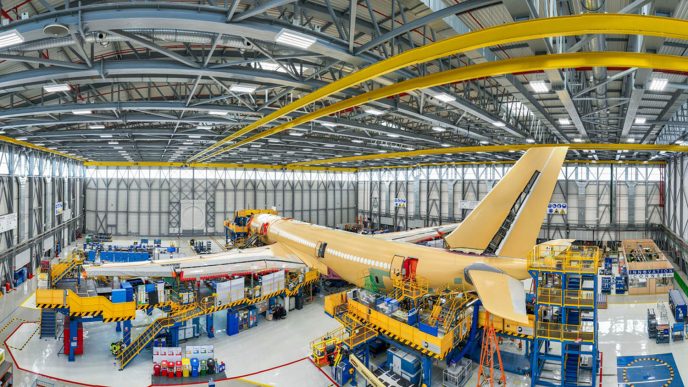 Uno de los hangares de Airbus en Getafe dedicados a la modificación del A330 a MRTT.