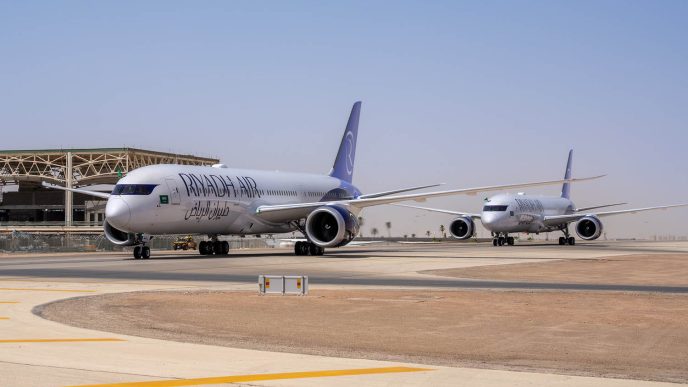 Llegada a Riyadh de los Boeing 787 de Riyadh Air.